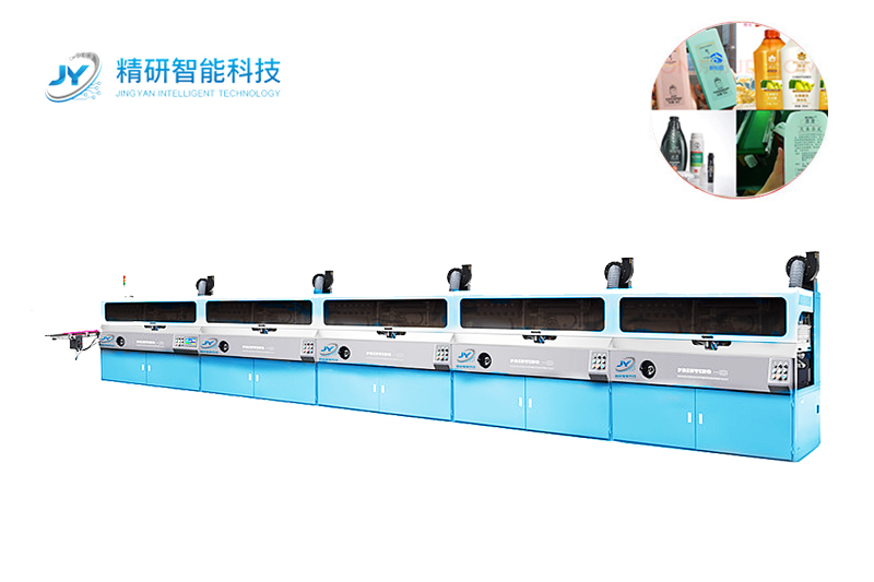 JY-102 Linear chain screen printing machine single line 1-6 colors,  customize multi-color